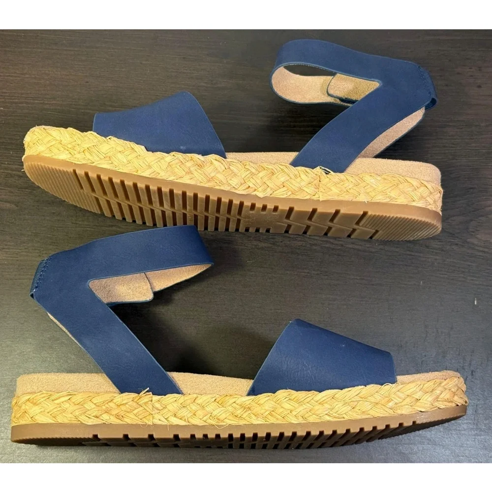 Soul Naturalizer Women Strappy Flat Elegant Braided Espadrille Sandal 9 M Blue - Picture 12 of 16